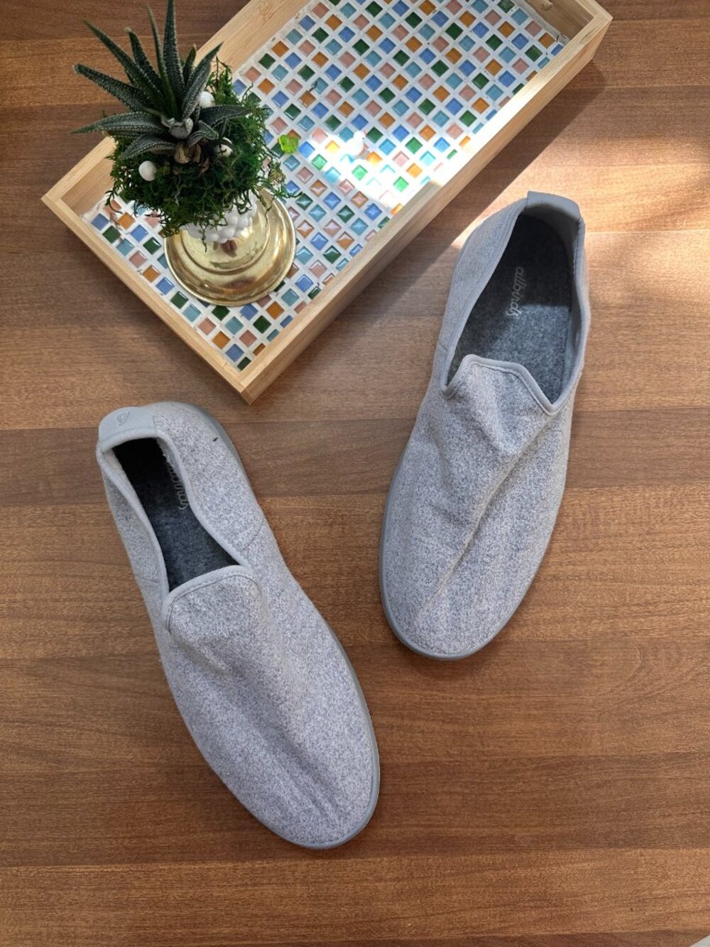 Allbirds Men's Wool Lounger, Everyday Slip-On Sneakers, Light Gray